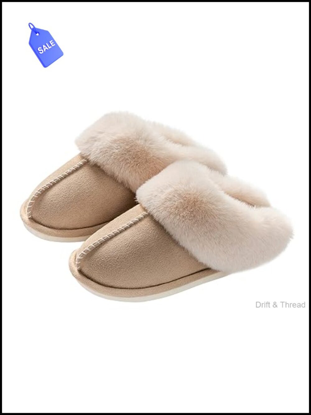 Fluffy Fur Memory Foam House Slippers Non-Slip Slip On